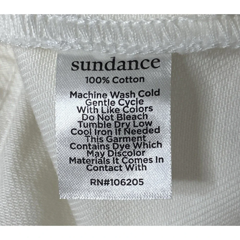 Sundance Poppy Denim Dress 4 White Western Coastal Cowgirl Casual Chic Cottage - Picture 6 of 9